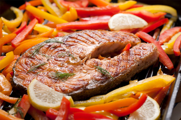 bbq salmon steak