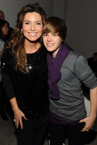 Shania Twain and Justin Bieber
