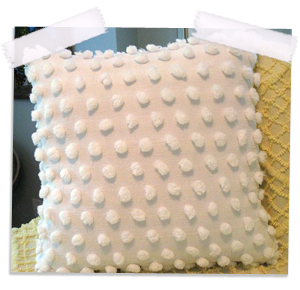 Vintage giant pops chenille pillow