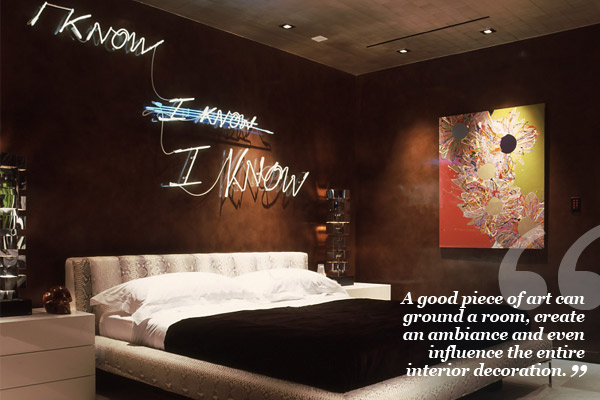 Good art can ground a room.