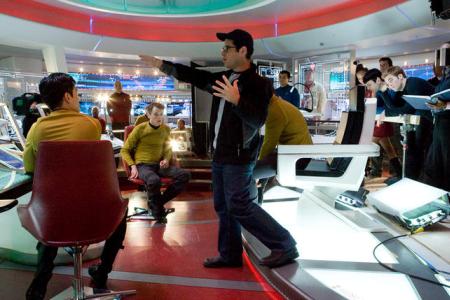 J.J. Abrams on the set of Star Trek