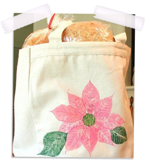 Oak hand painted canvas tote bag