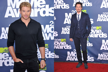Kellan Lutz and Peter Facinelli at MTV Movie awards