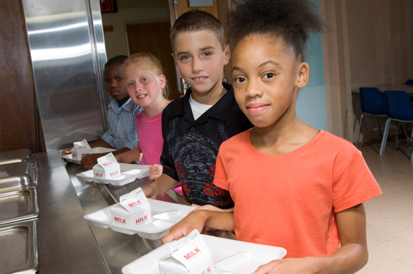 School lunch line