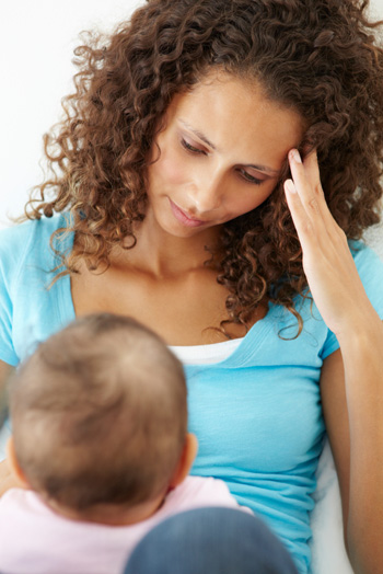 Mom stressed with newborn