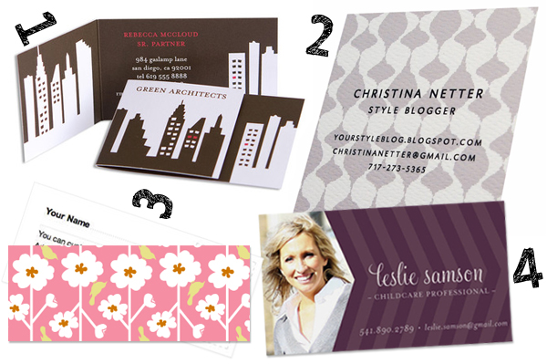 Trendy business cards