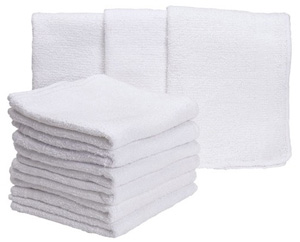 White washcloths