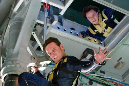 Michael Fassbender and James McAvoy in X-Men: First Class