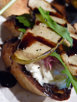 grilled pear bruschetta