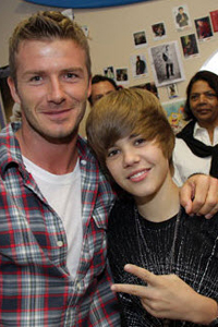 Justin Bieber and David Beckham