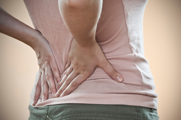 Woman with back pain