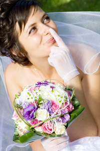 Bouquet with vintage necklace