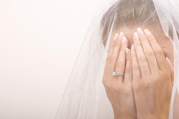 Bride freaking out over wedding disaster