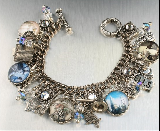 Harry Potter Vintage Looking Charm Bracelet from Etsy