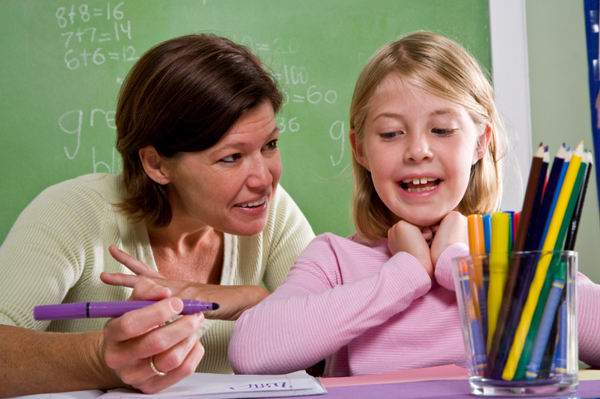 Child at learning center
