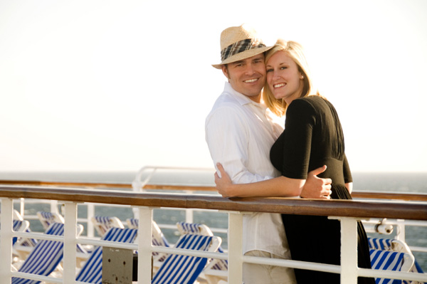 Couple on cruise ship