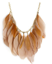 seasonal feather statement necklace by Carole