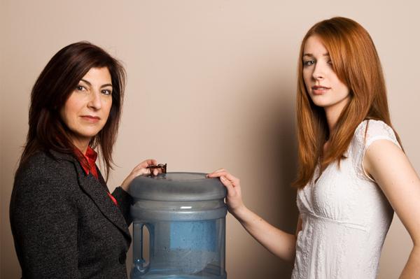 Woman fighting with boss