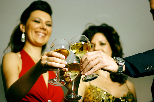 Friends at a divorce party