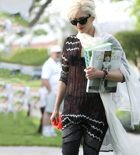 Gwen Stefani in a stylish tribal outfit