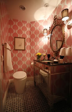 Vintage glam bathroom