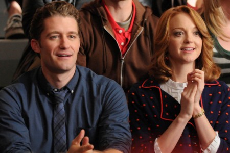 Matthew Morrison and Jayma Mays in Glee