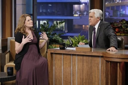 Jenna Fischer and Jay Leno