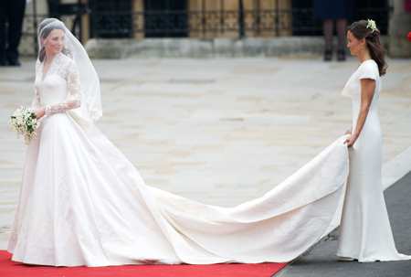 Kate Middleton wedding dress The gorgeous silk satin and lace gown 