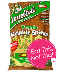 LesserEvil Veggie Krinkle Sticks
