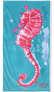 Ralph Lauren Home Sea Horse Print Beach Towe