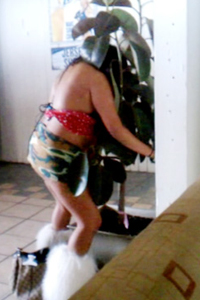 Snooki dancing with plant