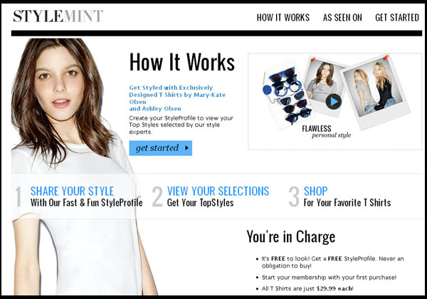 Stylemint website by Ashley and Mary-Kate Olsen