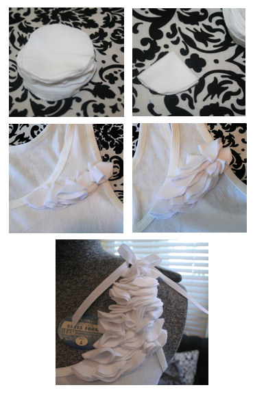 White ruffles tank