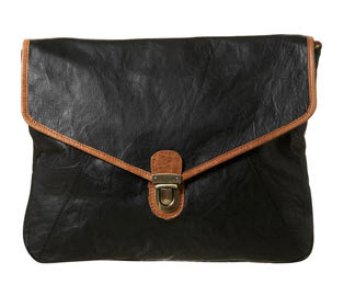 versatile black oversized clutch from topshop