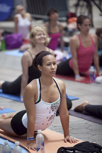 Woman doing yoga