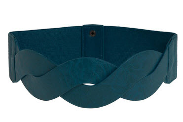 thick sash belt in deep aqua for versatile fashion