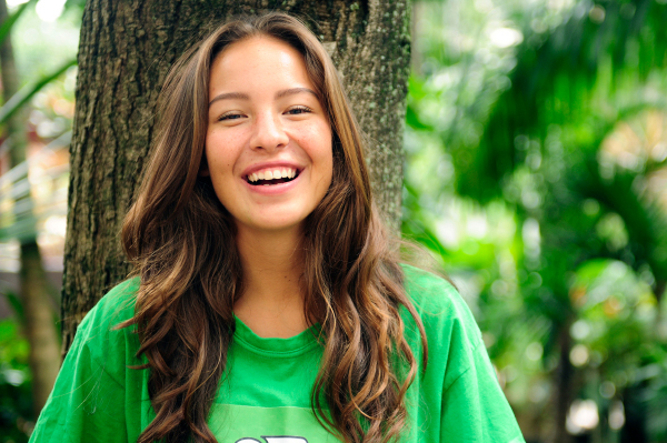 Woman going green