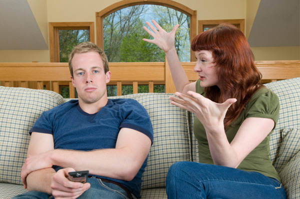 Woman nagging husband