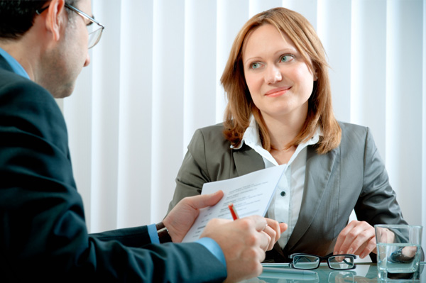 Woman on interview
