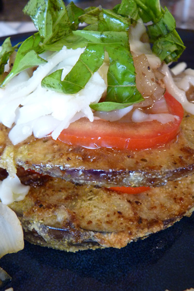 Eggplant caprese salad