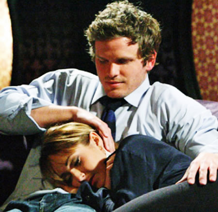 The Bachlorette's Ashley crying on Bentley's lap