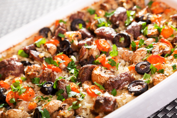 Beef and rice casserole