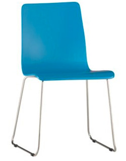 lacquered blue chairs from CB2 ($90)