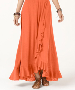 ruffled skirt