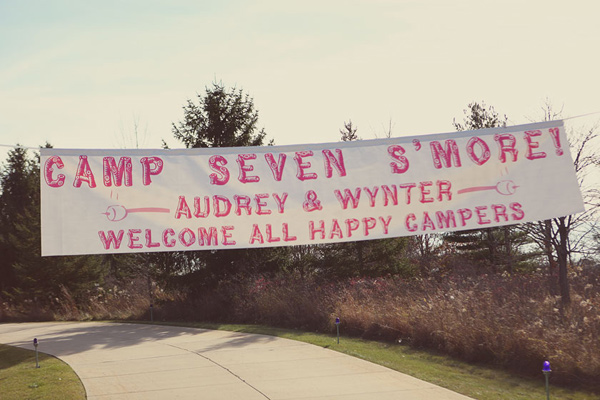A welcome banner