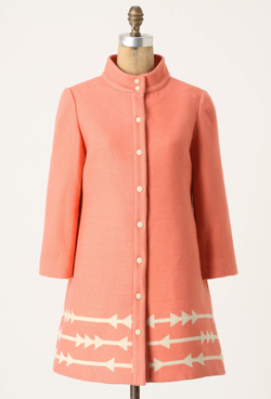Coral dress coat