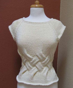 white sleeveless top