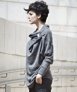 grey wool sweater