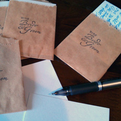 Guestbook note cards