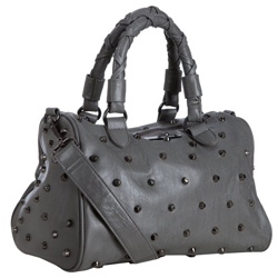Gray studded satchel (Bluefly, $77)